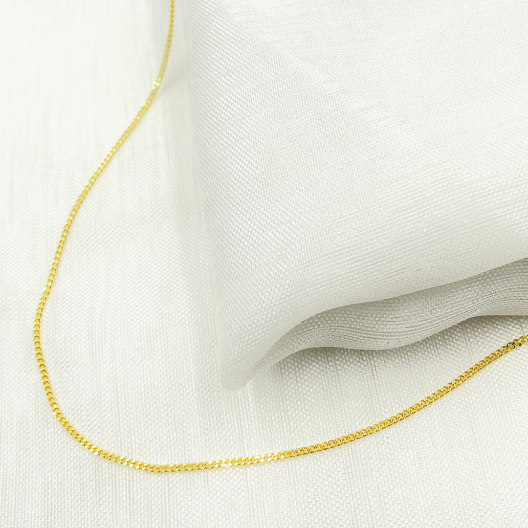 14K Solid Gold Wheat Chain