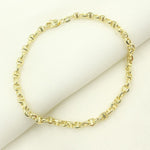 Load image into Gallery viewer, 14K53Bracelet 14K Solid Yellow Gold Diamond Cut Marina Style Link Bracelet