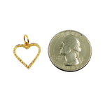 Load image into Gallery viewer, 14K Solid Gold Diamond Heart Shape Charm. GDP87