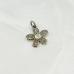 Load image into Gallery viewer, Silver Flower Charm with Polki Diamond