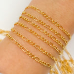Load image into Gallery viewer, Yellow Gold Filled Figaro Style Chain