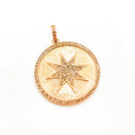 Load image into Gallery viewer, DP120. Diamond & Sterling Silver Round Star Pendant