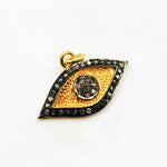 Load image into Gallery viewer, DC335. Diamond Sterling Silver Eye Pendant