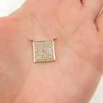 Load image into Gallery viewer, DC017. Diamond Sterling Silver Square Connector Charm