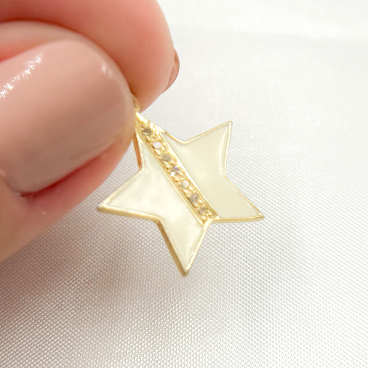 Sterling Silver Star Enamel Charm