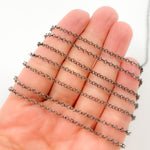 Load image into Gallery viewer, Buy Black Rhodium Sterling Silver Diamond Shape Link Chain