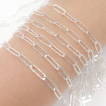 Load image into Gallery viewer, Shop Sterling Silver Flat Textured Paperclip Chain