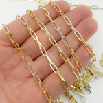 Load image into Gallery viewer, Gold Plated Sterling Silver Flat Paperclip