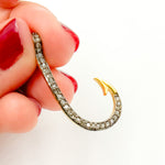Load image into Gallery viewer, DC561. Diamond Sterling Silver "J" Hook Clasp