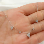 Load image into Gallery viewer, NT402987. 14K Solid Gold Diamond Heart Shape Dangle Necklace
