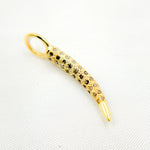 Load image into Gallery viewer, DC350. Diamond Sterling Silver Horn Pendant