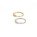 Load image into Gallery viewer, 14k Solid Gold Baguette Diamond Bars Ring.