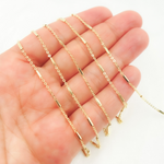 Load image into Gallery viewer, 14K Solid Yellow Gold Cable Bars Chain