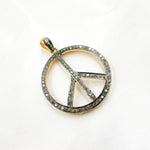 Load image into Gallery viewer, DP098. Diamond Sterling Silver Round Peace Pendant