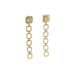 Load image into Gallery viewer, OJE6225. 14k Solid Gold Diamond Dangle Links Earrings