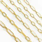 Load image into Gallery viewer, Gold Plated Matt 925 Sterling Silver Flat Long & Short Link Chain
