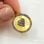 Load image into Gallery viewer, Diamond Sterling Silver Round Heart Pendant