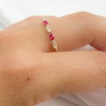 Load image into Gallery viewer, 14K Solid Gold Diamond and Gemstone Ring.