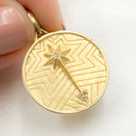 Load image into Gallery viewer, Sterling Silver Round Star Pendant