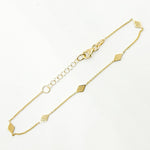 Load image into Gallery viewer, BR5085. 14k Solid Yellow Gold Rhomb Link Bracelet