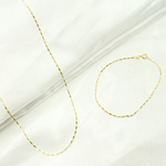 Load image into Gallery viewer, 025R02E0TP0L8LBracelet. 14k Solid Yellow Gold Diamond Cut Bars Link Bracelet