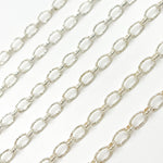 Load image into Gallery viewer, Silver Textured Long and Short Link Chain