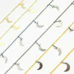 Load image into Gallery viewer, 306M. Crescent Moon Shape Dangle Wire Chain