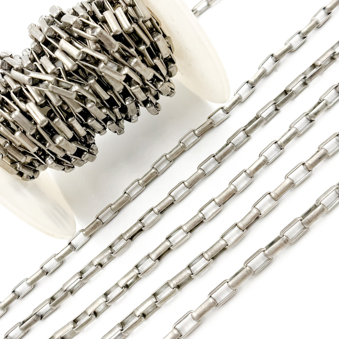 Buy Oxidized Sterling Silver Smooth Box Chain