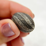 Load image into Gallery viewer, DC1004. Diamond & Sterling Silver Oval Bead