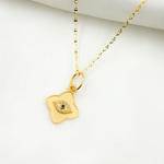 Load image into Gallery viewer, GDP380. 14K Solid Gold Diamond Flower Eye Charm with Gemstone