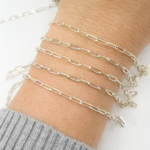Load image into Gallery viewer, Two Tone Gold Plated and 925 Sterling Silver Paperclip Chain