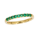 Load image into Gallery viewer, RAZ01843EM. 14K Solid Gold Emerald Band Ring
