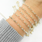 Load image into Gallery viewer, Z114GS. Two Tone Gold Plated and 925 Sterling Silver Paperclip Chain