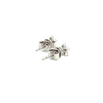 Load image into Gallery viewer, ER412616W. 14k Solid White Gold Diamond Flower Studs