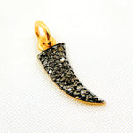 Load image into Gallery viewer, DC355. Diamond Sterling Silver Horn Charm