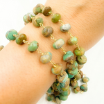 Load image into Gallery viewer, Shop Now Copper Turquoise Gold Plated Wire Chain