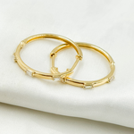 Load image into Gallery viewer, EHE56833. 14k Solid Gold Diamond Baguette Hoops