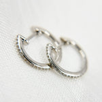 Load image into Gallery viewer, HP115334. 14K Solid Gold Diamond Huggies