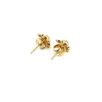 Load image into Gallery viewer, EFE52522. 14k Solid Gold Diamond Flower Studs