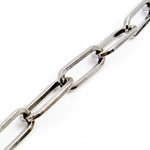 Load image into Gallery viewer, Silver Black Rhodium Shinny Flat Paperclip Chain