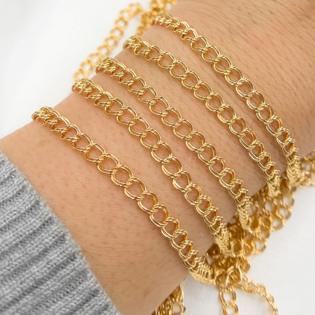 14k Gold Filled Double Curb Chain