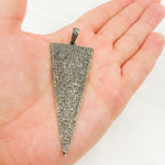 Load image into Gallery viewer, DE024. Pave Diamond Sterling Silver Black Rhodium Triangle Pendant