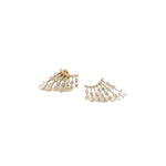 Load image into Gallery viewer, EFJ52517. 14k Solid Yellow Gold Diamond Rays Studs
