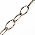 Load image into Gallery viewer, Shop Now Black Rhodium Sterling Silver Twisted Oval Link Chain
