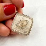 Load image into Gallery viewer, Diamond Sterling Silver Square Eye Pendant