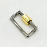 Load image into Gallery viewer, DC771. Sterling Silver Rectangle Screw Clasp