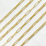 Load image into Gallery viewer, Matte Gold Plated 925 Sterling Silver Paperclip Chain