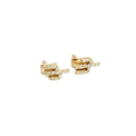 Load image into Gallery viewer, ER418012Y. 14k Solid Gold Diamond Cactus Studs Earrings