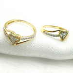 Load image into Gallery viewer, 14K Solid Gold Diamond Heart Ring.