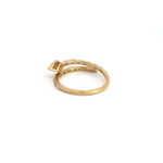 Load image into Gallery viewer, 14k Solid Gold Diamond Double Line Ring.